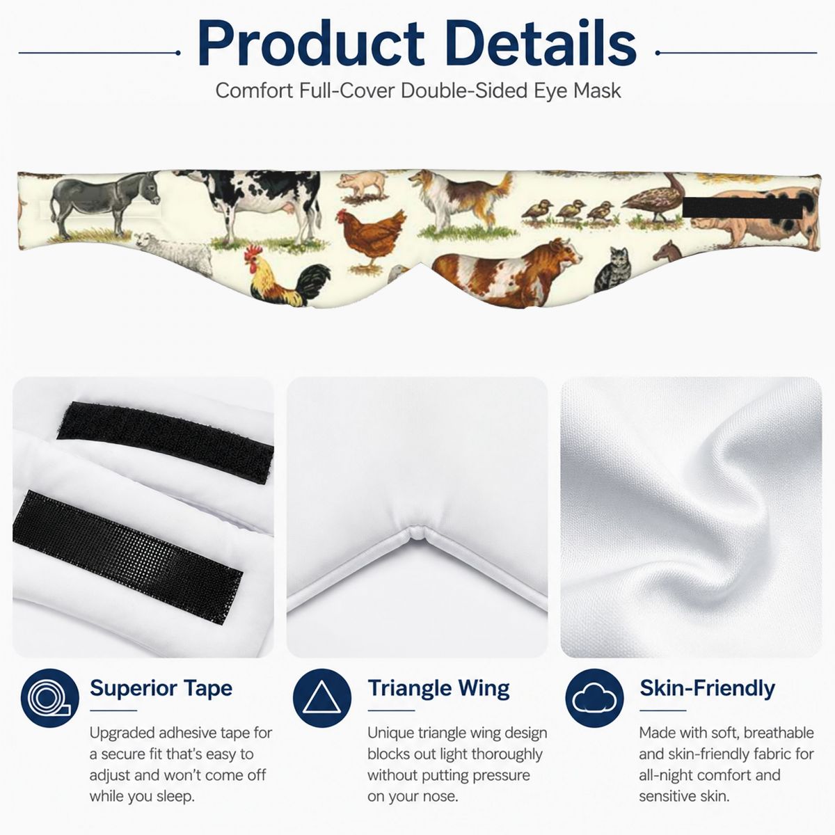 Masque de sommeil pour animaux - Farming & Agriculture Word Stacks avis et prix